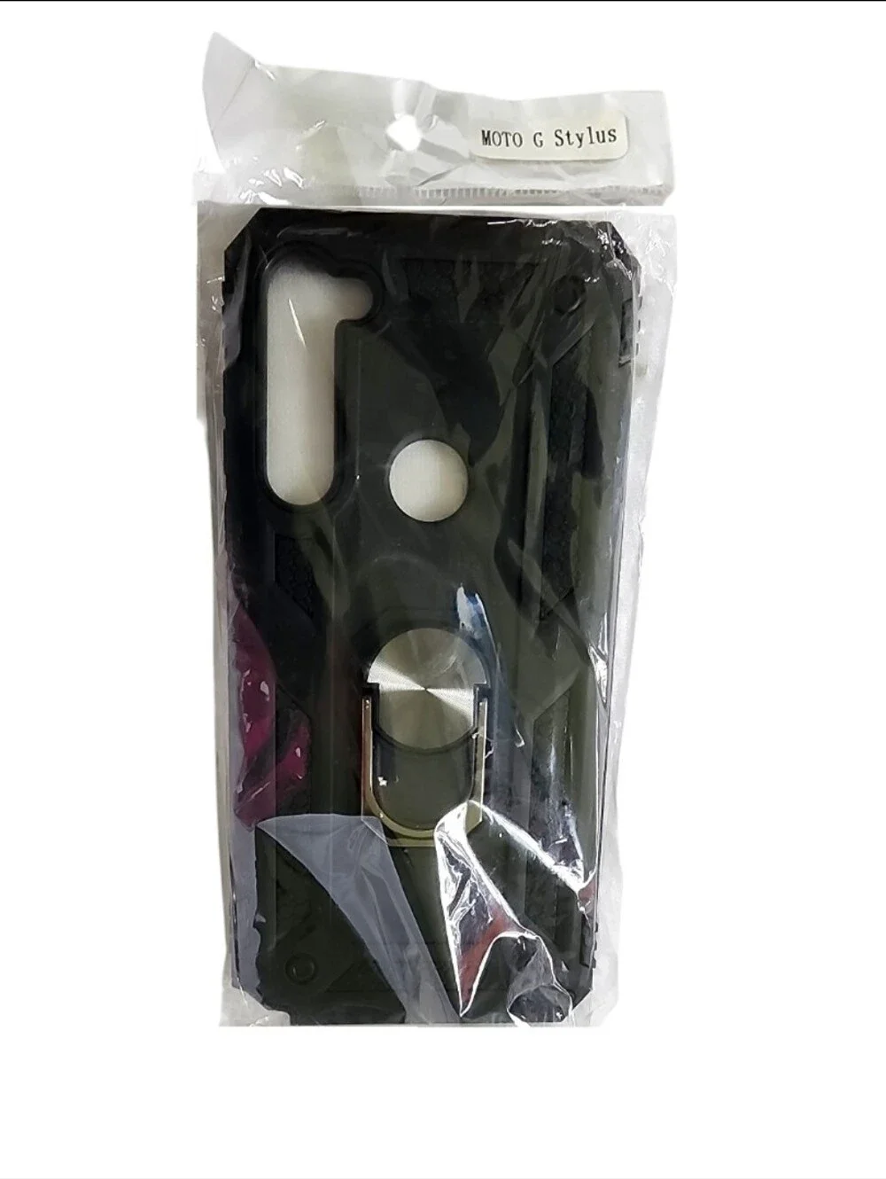 Black Rugged Phone Case w/ 2 Screen Protectors - Motorola Moto G Stylus